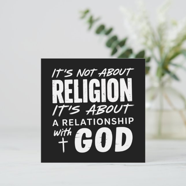 Convites Não é sobre a Declaração de Fé Religiosa Espiritua (Em pé/Frente)
