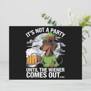 Convites Não é uma festa até que Dachshund Irish Beer Wiene
