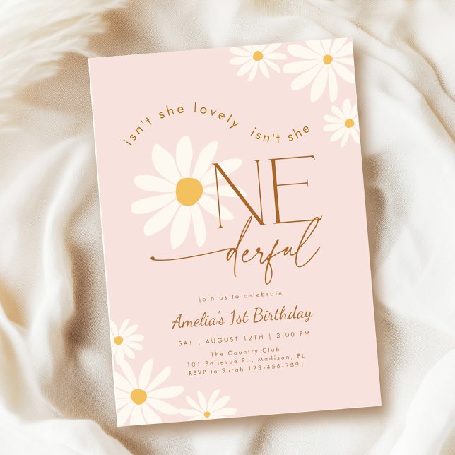 Convites Não é UMAderful Daisy 1º Aniversário (Criador carregado)