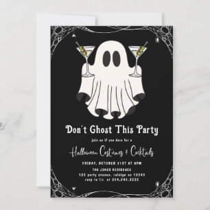 Convites Não Fantasma Este Partido Martini Halloween