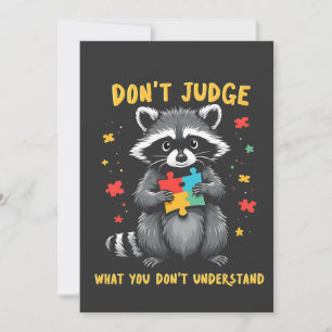 Convites Não julgue o que não entende de Raccoon