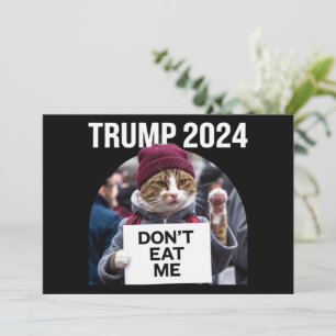 Convites Não me coma gatos para Trump 2024