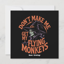 Convites Não Me Faça Buscar Meus Macacos Voadores Bruxa Div
