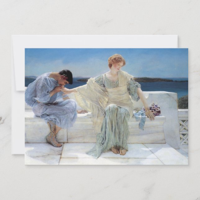 Convites Não me pergunte mais por Alma Tadema, casamento (Frente)