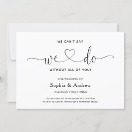 Convites Não podemos dizer que fazemos casamento adiando o