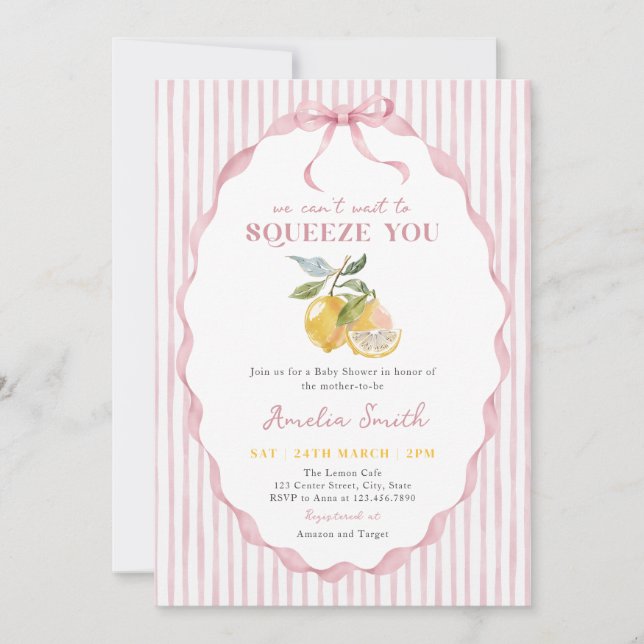 Convites Não podemos esperar para Apertar Você Chuvinha de  (Frente)