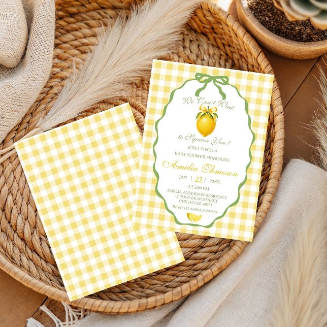 Convites Não podemos esperar para apertar você Citrus Lemon (Criador carregado)