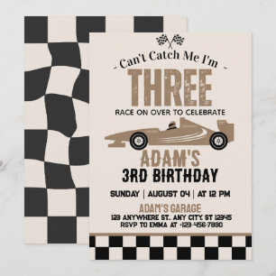 Convites Não Posso Me Pegar Corrida Carro Menino 3º Festa d