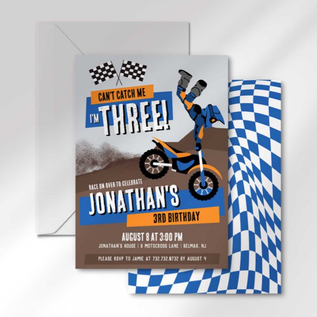 Convites Não posso me pegar, sou três anos de bicicleta (Criador carregado)