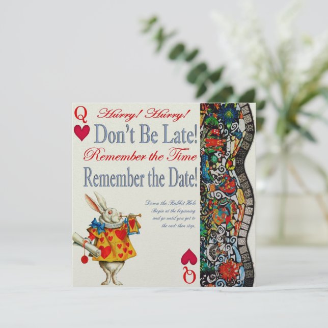 Convites Não se atrase! (Em pé/Frente)