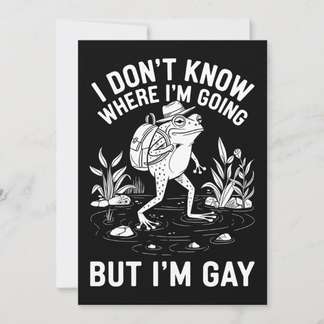 Convites Não sei para onde vou, mas sou Gay (Frente)