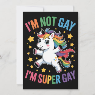Convites Não sou Gay, sou o Super Gay do Orgulho LGBTQ Ally