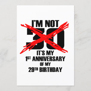 Convites Não tenho 30 anos