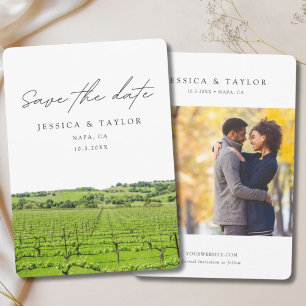 Convites Napa Salve a Data WInery Wedding