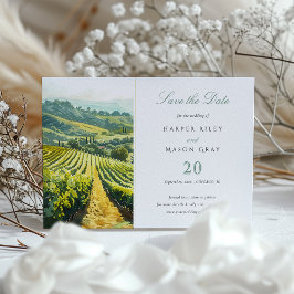 Convites Napa Vale do Vineyard Salve a Data Casamento