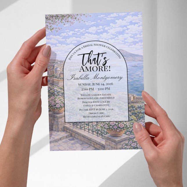 Convites Naples Italian Themed Bridal Shower (Naples Italian Themed Bridal Shower Invitations
)