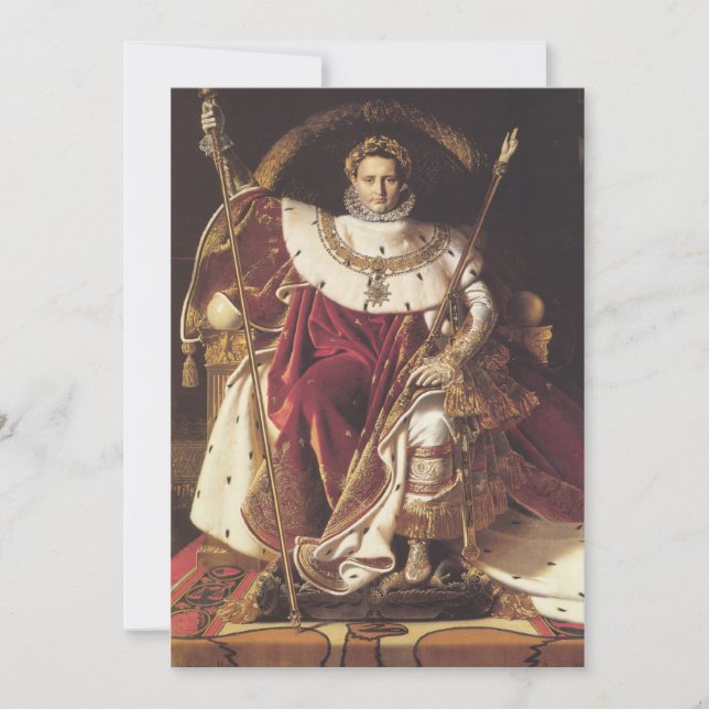 Convites Napoleão I em seu Império Throne (Frente)