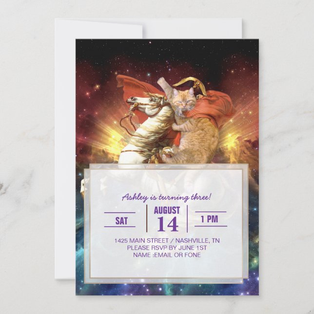 Convites Napoleão no Espaço (Frente)