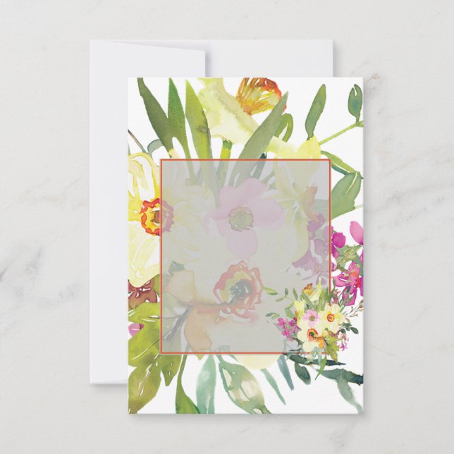 Convites Narcisos de casamento orçamento em branco  (Frente)