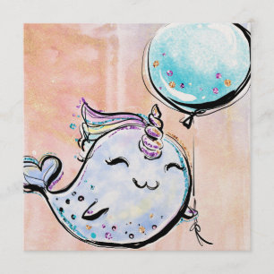 Convites Narwhal Birthday