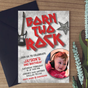Convites Nascer 2 Rock com Imagem