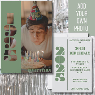 Convites nascer de fotos de aniversário de 30 anos 1995 Con