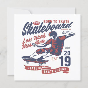 Convites Nascer do clube de skate para skate