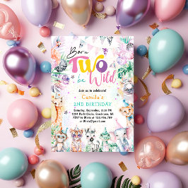 Convites Nascer Dois São Animais De Safari Tropical Selvage