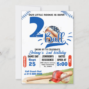 Convites Nascer Pessoal - Dois Aniversário da Bola