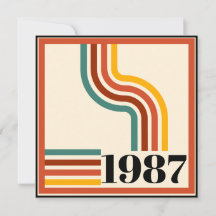 Nascido em 1987 Listra Retro Aniversário de 40 ano