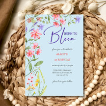 Nascido para florescer flores silvestres aniversár