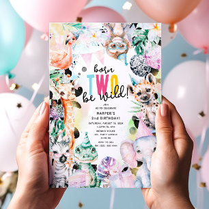 Convites Nascido para Ser Selvagem! Animais de Safari Legal