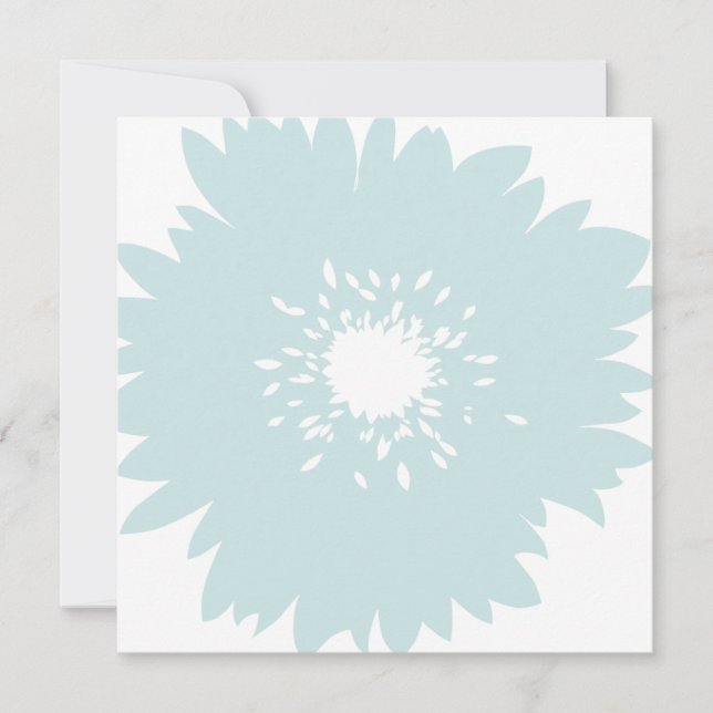 Convites Nascimento da Flor Azul-Chic (Frente)