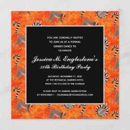 Convites Nascimento da Natureza do Limur de Malha-Anel em M