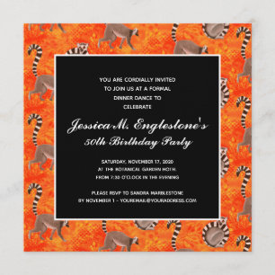 Convites Nascimento da Natureza do Limur de Malha-Anel em M