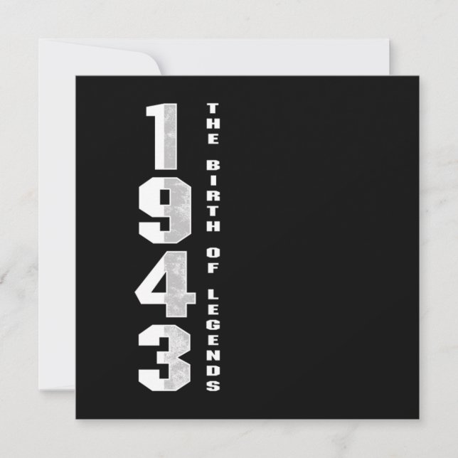 Convites Nascimento das lendas 1943 77. º presente de anive (Frente)