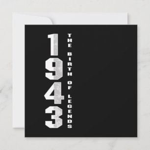 Convites Nascimento das lendas 1943 77. º presente de anive