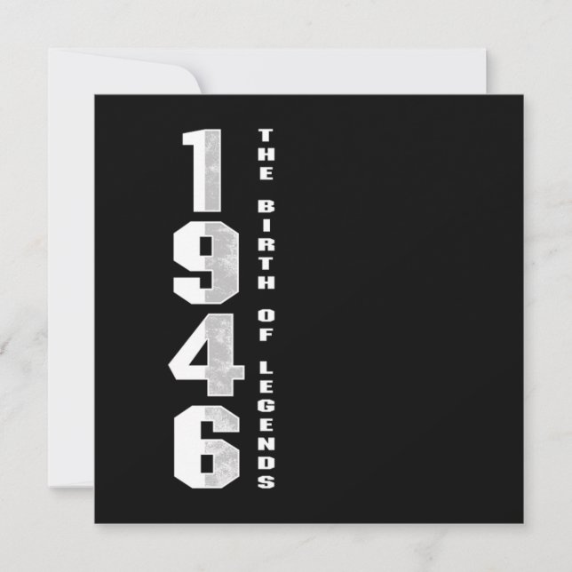 Convites Nascimento das lendas 1946 76. º presente de anive (Frente)