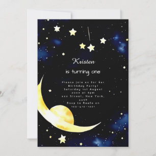 Convites Nascimento de Stardust Personalizado Celestial