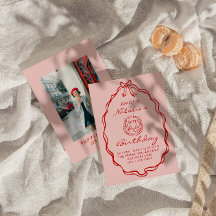 Nascimento do Bolo Fotográfico Coquette Desenhado