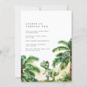 Convites Nascimento do Dinossauro T-Rex