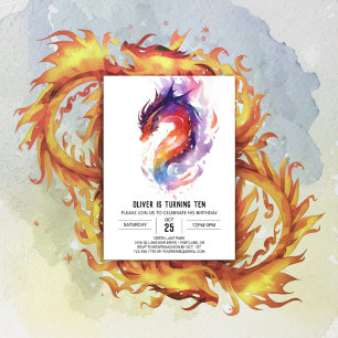 Convites Nascimento do Dragão de Crianças Personalizadas Mí