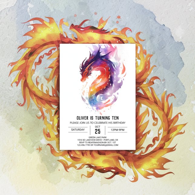 Convites Nascimento do Dragão de Crianças Personalizadas Mí (Criador carregado)