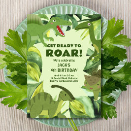 Convites Nascimento dos Dinossauros em Raça