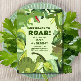 Convites Nascimento dos Dinossauros em Raça