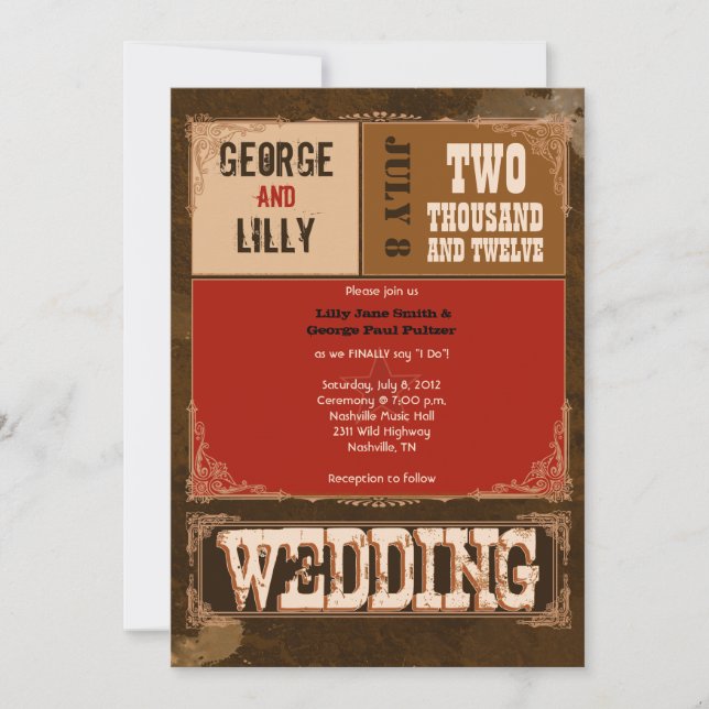 Convites Nashville convida:  Cereja (Frente)