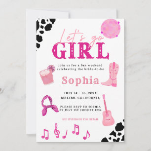 Convites Nashville Cowgirl Último Rodeo Bachelorette