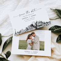 Nashville Skyline Weding the Date Card
