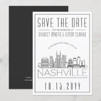 Nashville Wedding | Skyline Estilizado Salvar a Da