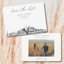 Convites Nashville Wedding Skyline Salvar Data